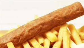 Portie friet met frikandel